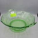 Green Depression Etched Glass Bowl (RHA)