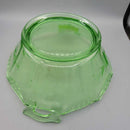 Green Depression Etched Glass Bowl (RHA)