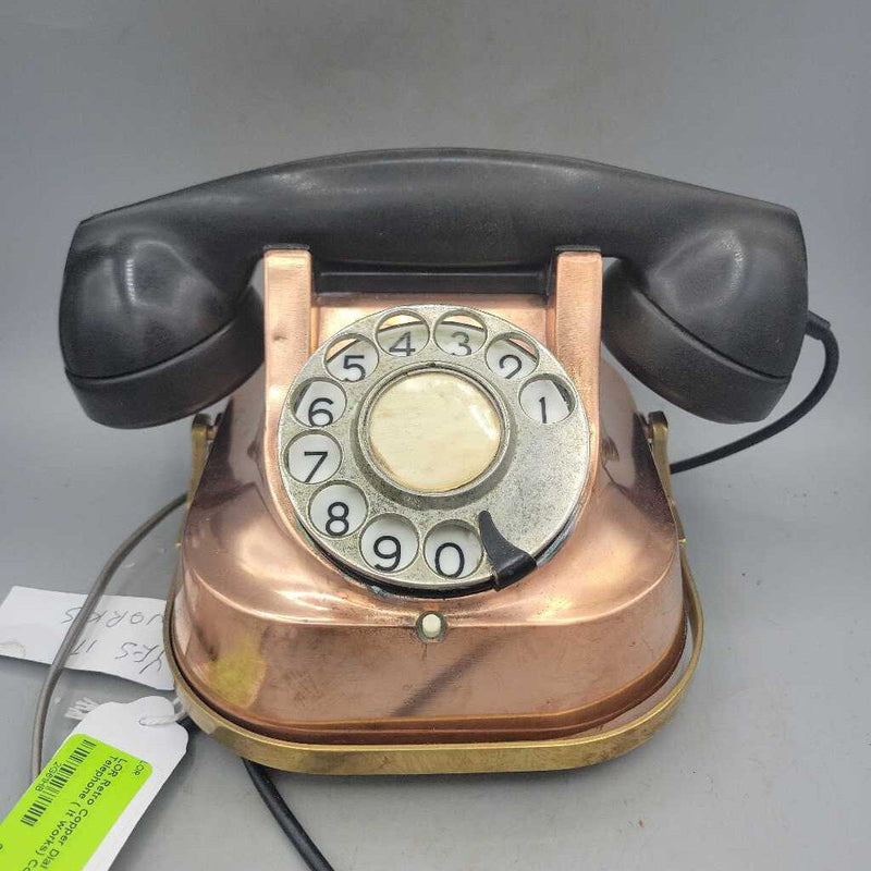 Retro Copper Dial Telephone ( It works)