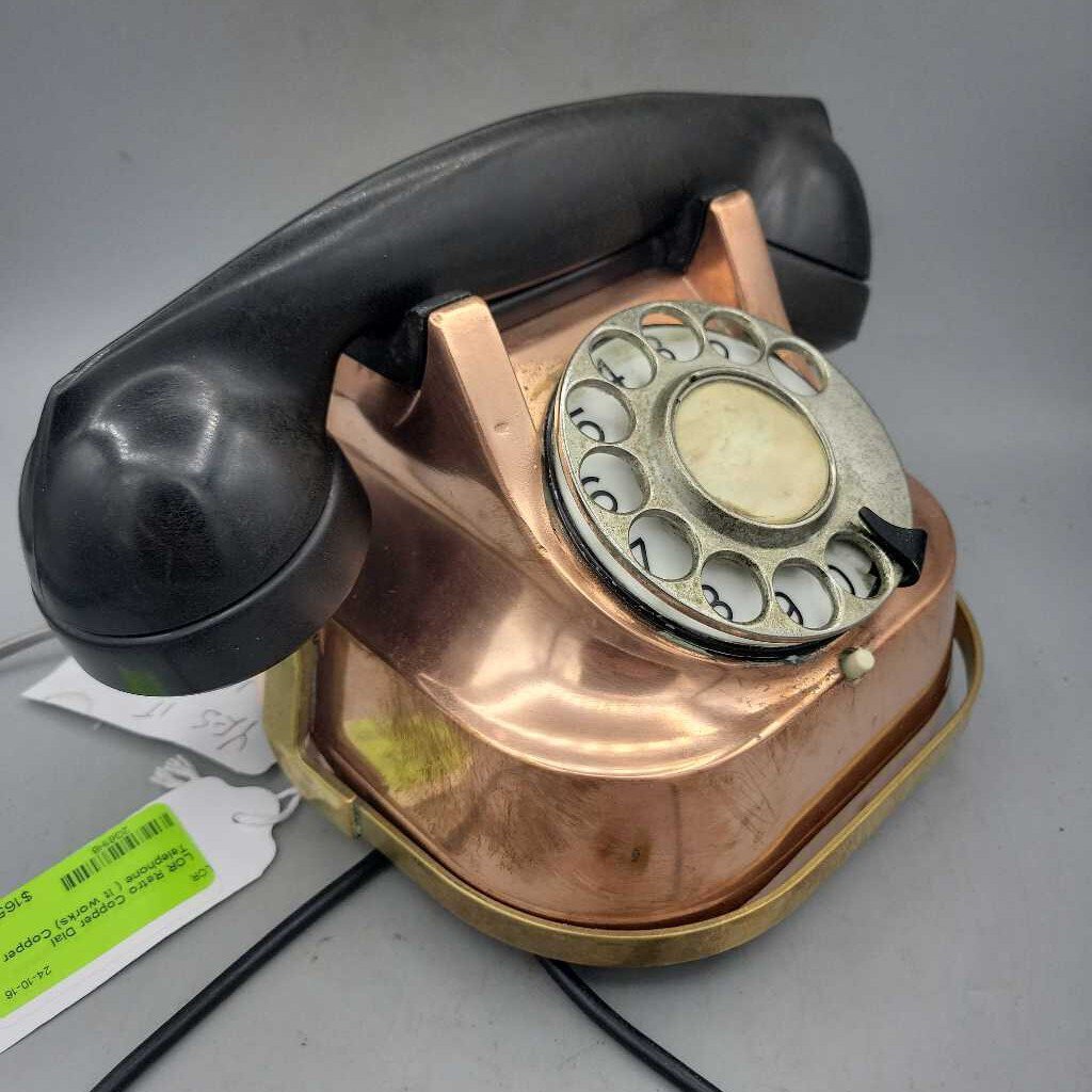 Retro Copper Dial Telephone ( It works)