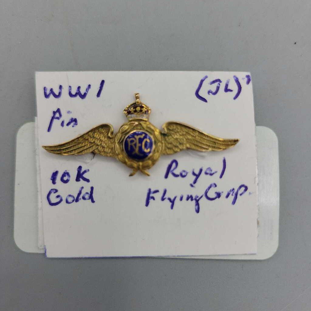 WW1 Royal Flying Corps 10K Gold Pin (JL)