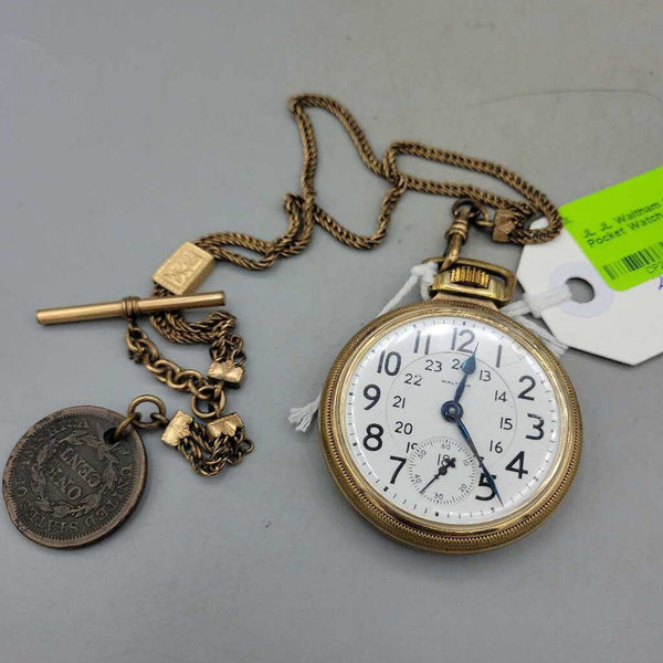 JL Waltham 21 Jewel GF Pocket Watch (JL)