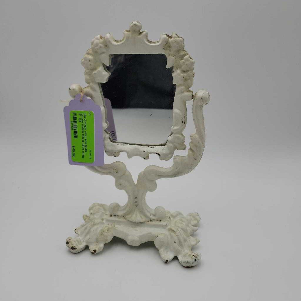 Antique cast iron MJ62 ornate swivel mirror (BG)