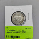 1967 Canadian Silver Quarter circulated (JAS)