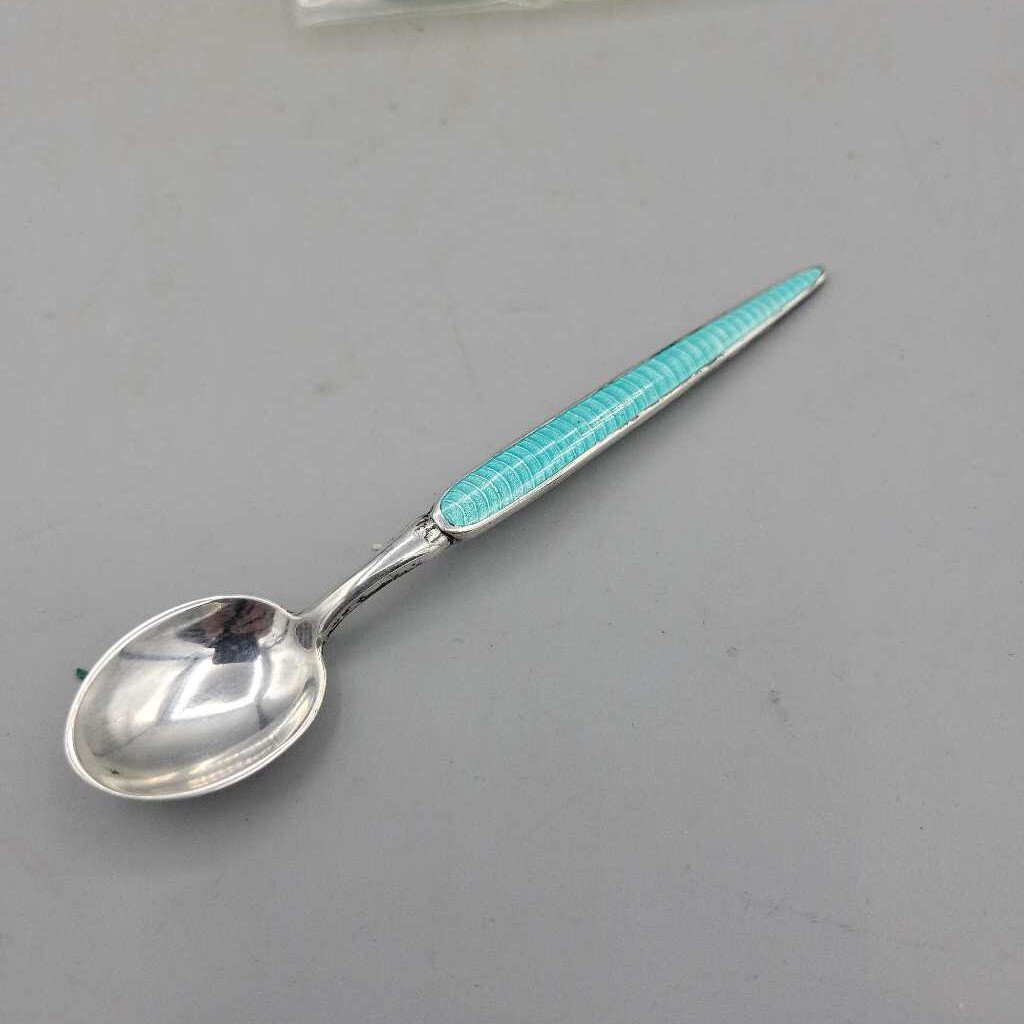 Enamelled Sterling Silver spoon (JAS)