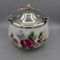 Milk glass Hand Painted Biscuit Jar (DEB)