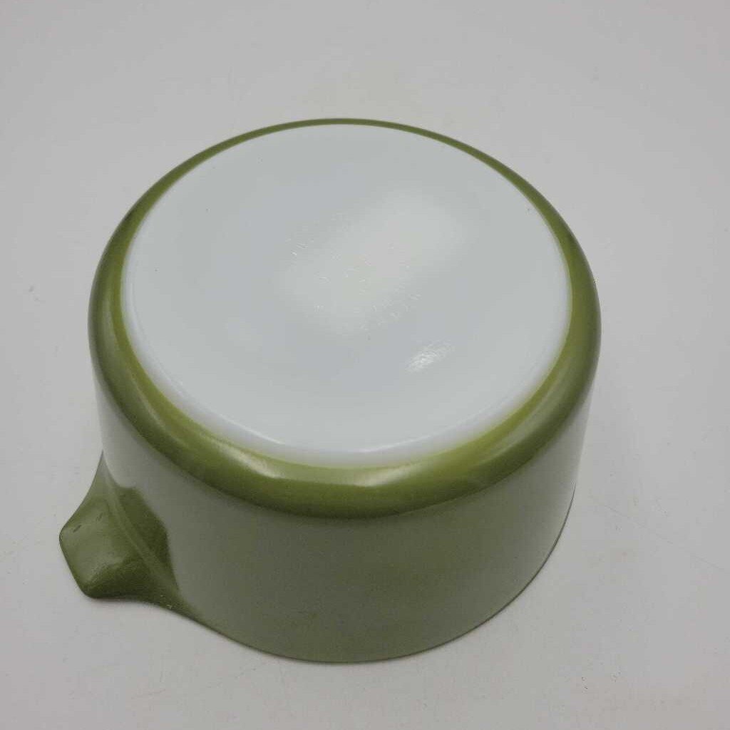 Cinderella Casserole Dish #473 Avocado Green Pyrex (LOR)