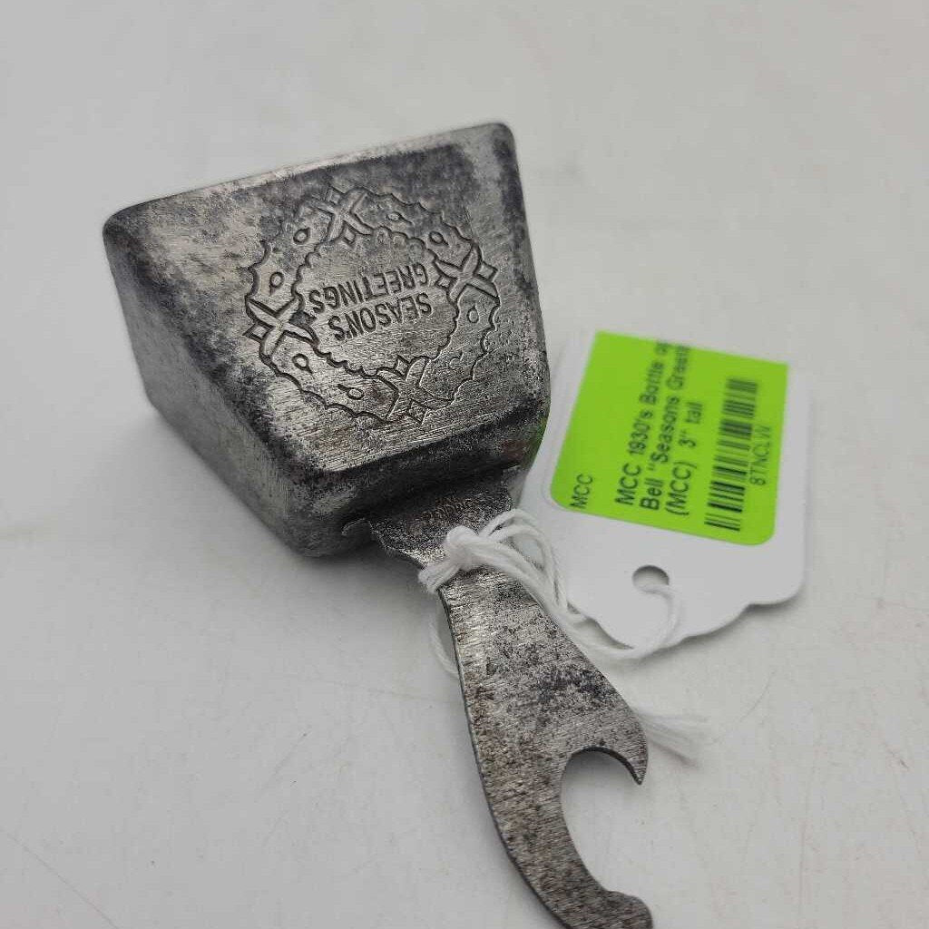 1930's Bottle opener / Bell "Seasons Greetings" #591 (MCC)