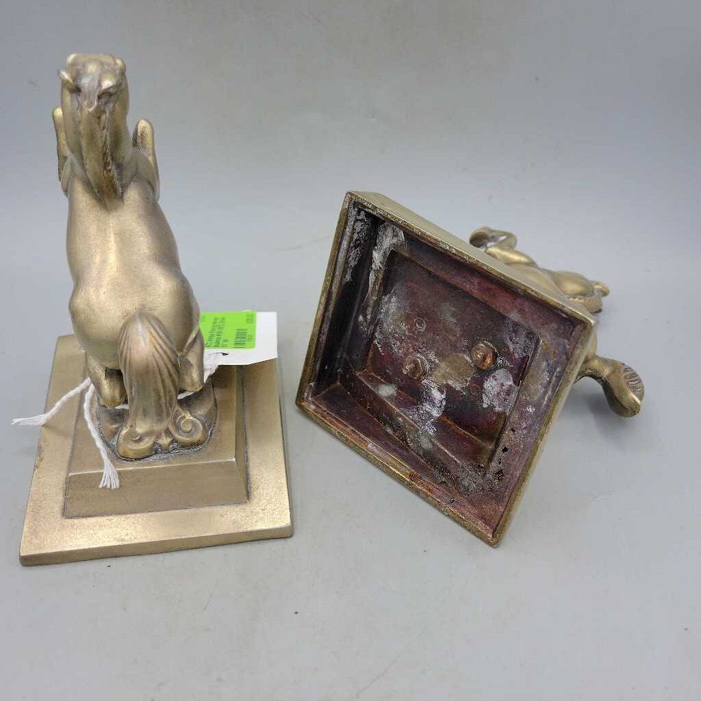 Antique Rearing Horses Bookends #1190 (MCC)