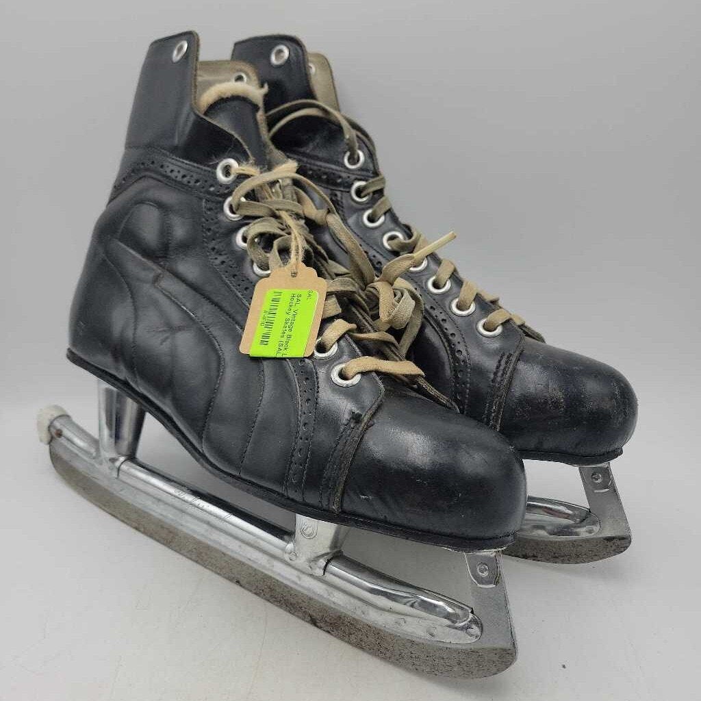 Vintage Black Leather Hockey Skates (SAL)