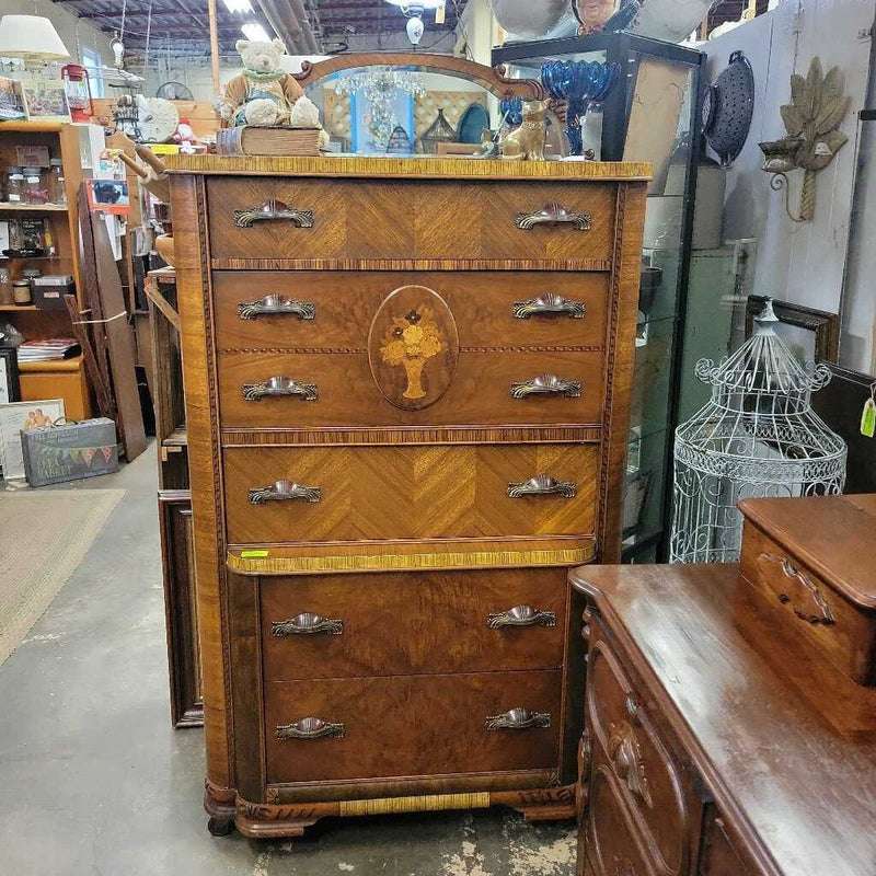 Art Deco Circa 1930's Dresser Tall Boy (YVO) (411)