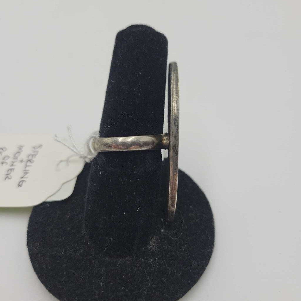 Sterling MOP Statement Ring - #10781 (VT)