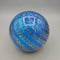 Blue and silver glass Ball Paperweight (JH49)