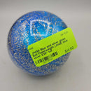 Blue and silver glass Ball Paperweight (JH49)