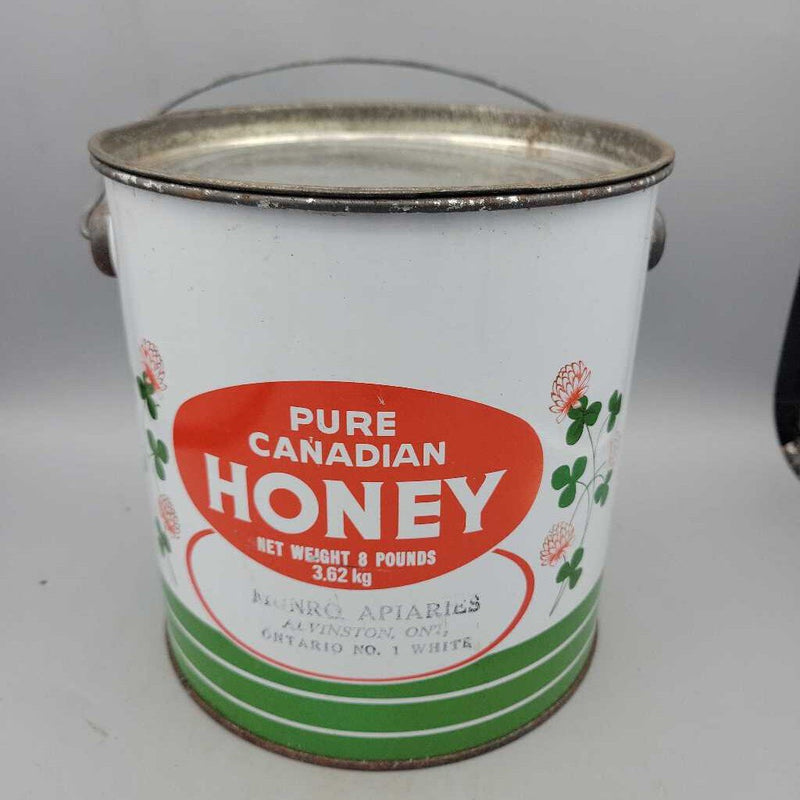 Pure Canadian Honey Tin Pail Alvinston Ontario 8 lbs (JAS)