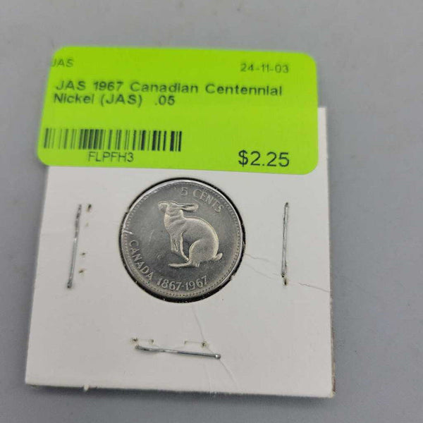 1967 Canadian Centennial Nickel (JAS)