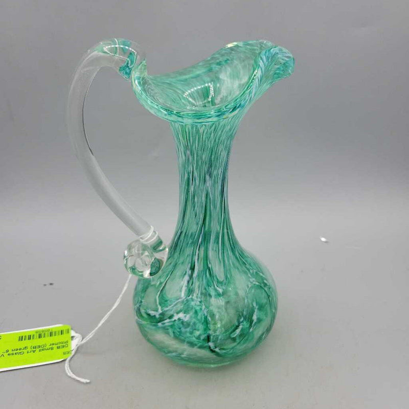 Small Art Glass Vase Pitcher (DEB)