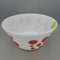 Federal Milk Glass Red Polka dot Bowl