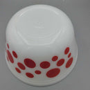 Federal Milk Glass Red Polka dot Bowl