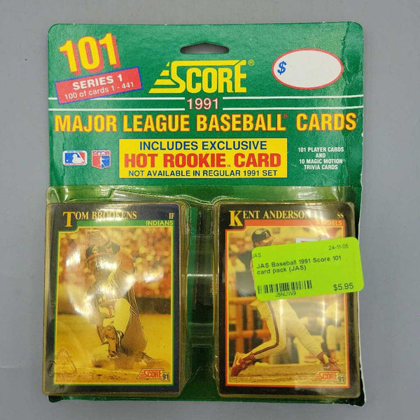 Baseball 1991 Score 101 card pack (JAS)