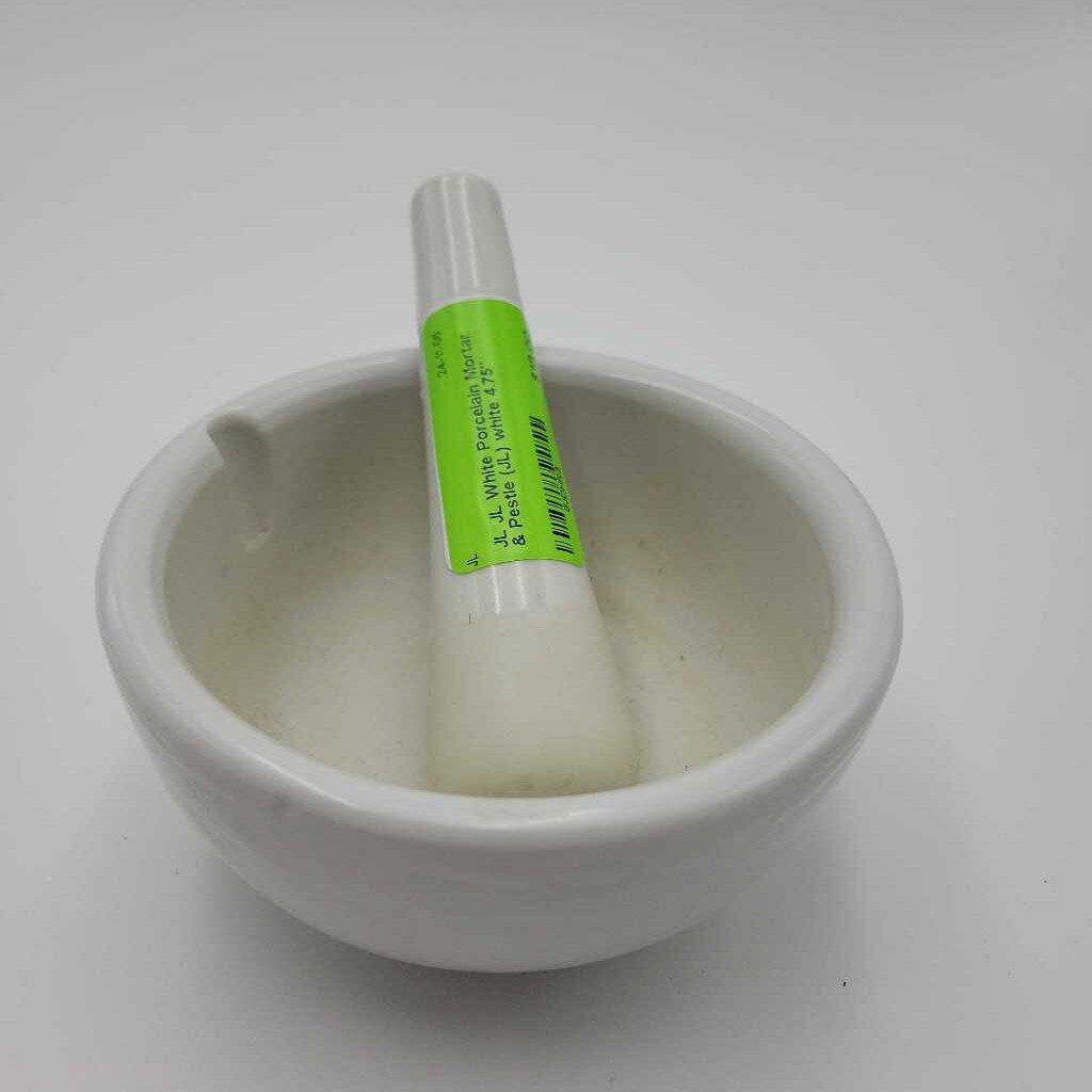 JL White Porcelain Mortar & Pestle (JL)