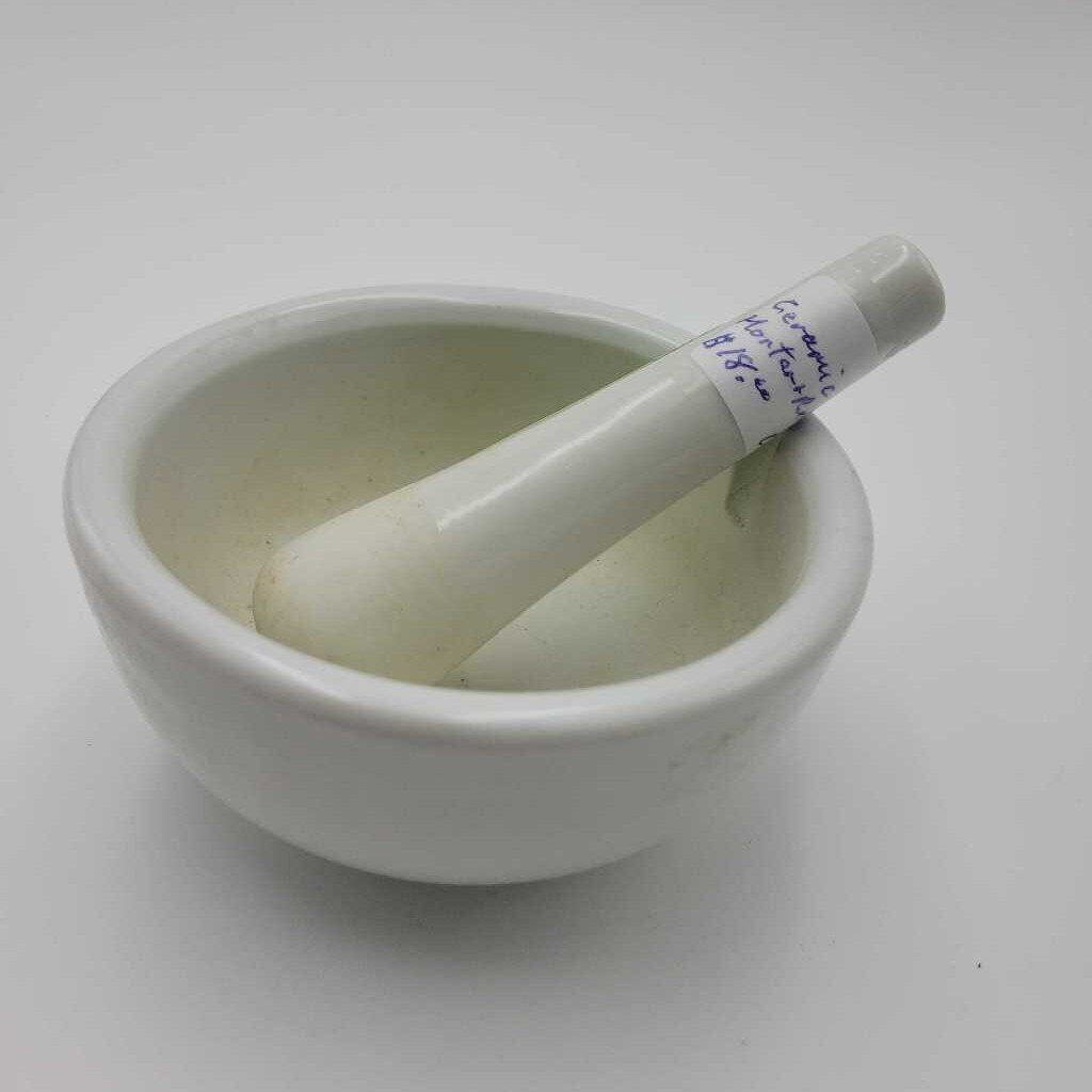 JL White Porcelain Mortar & Pestle (JL)