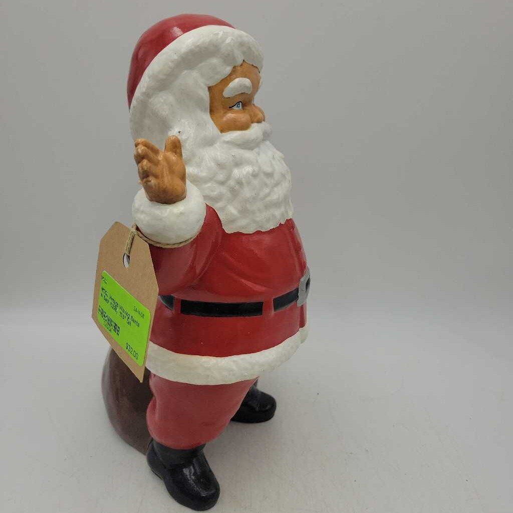 Vintage Waving Santa w Sack (0228)