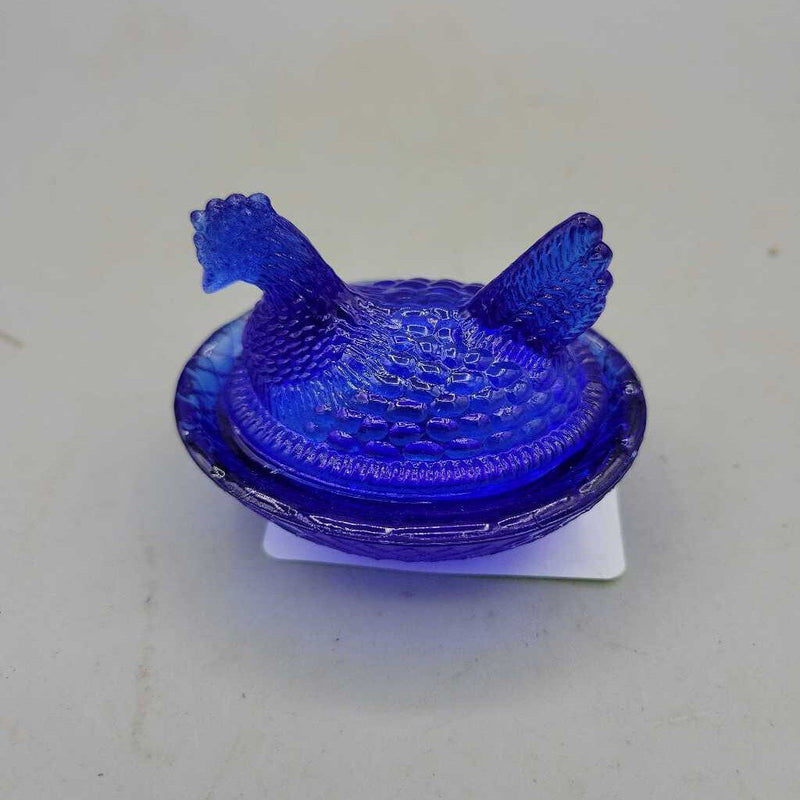 Mini Cobalt Blue Hen on Nest (YVO) (411)