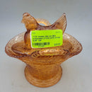 Amber Hen on nest w/Handles (YVO) (4111)