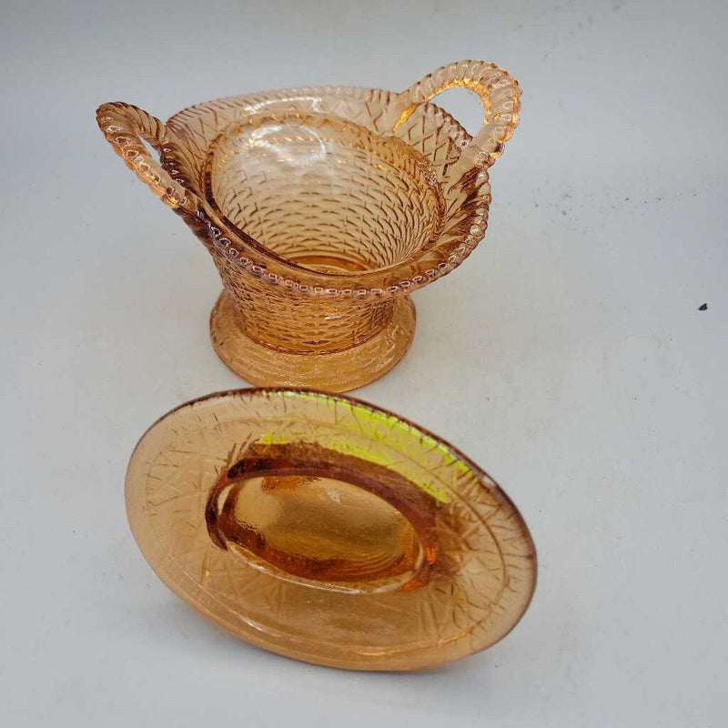 Amber Hen on nest w/Handles (YVO) (4111)