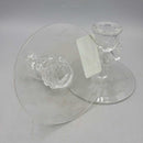 Glass etched Candle Holders pair