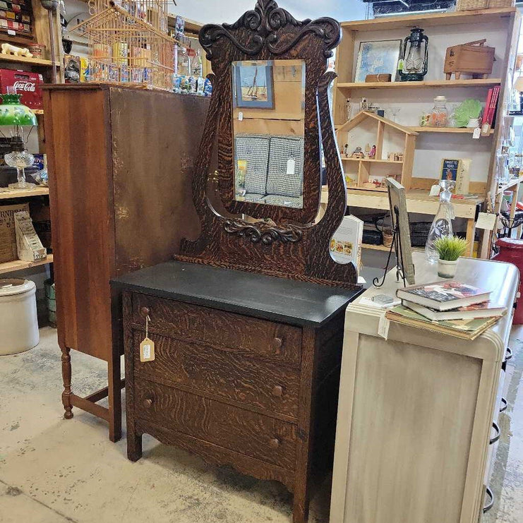 HB#2 Antique Dresser with Mirror (HB)