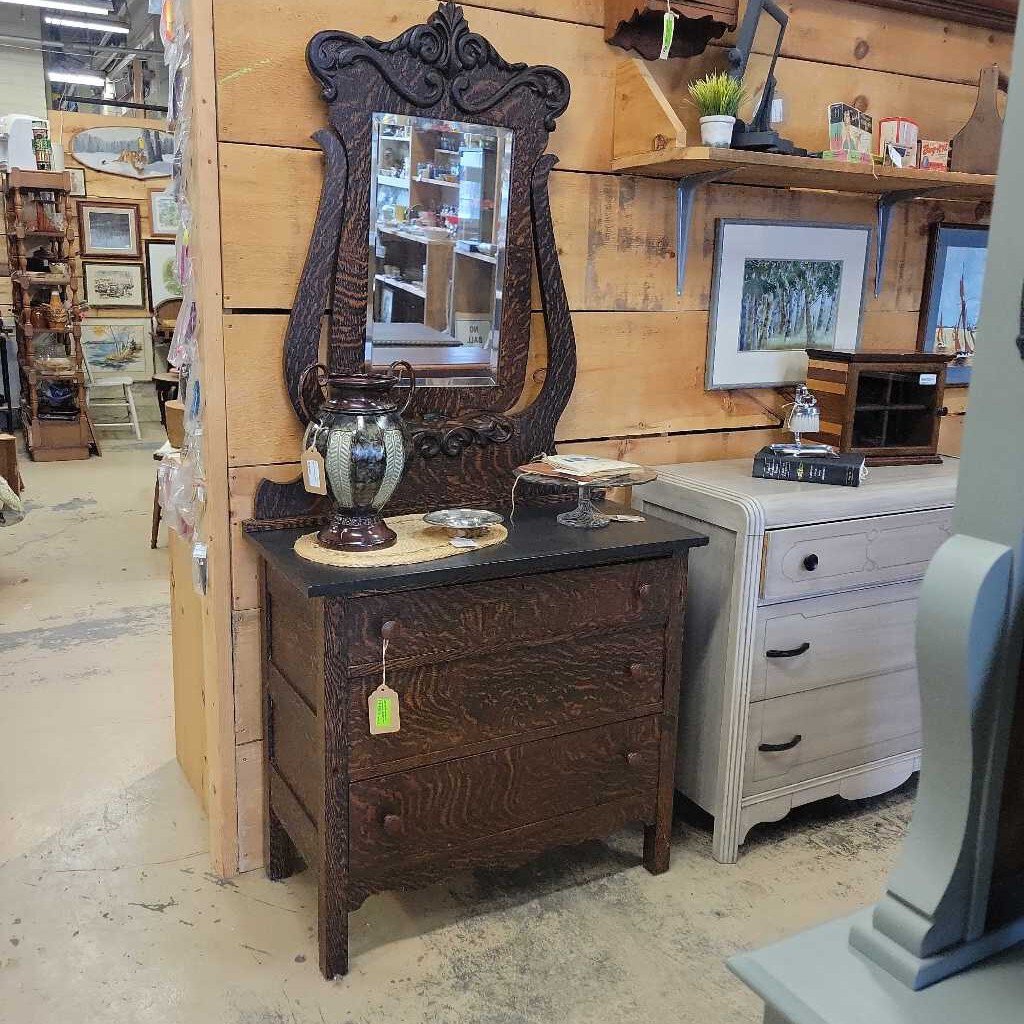 HB#2 Antique Dresser with Mirror (HB)