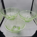 Uranium Glass, Set of 3 Bowls (NS)