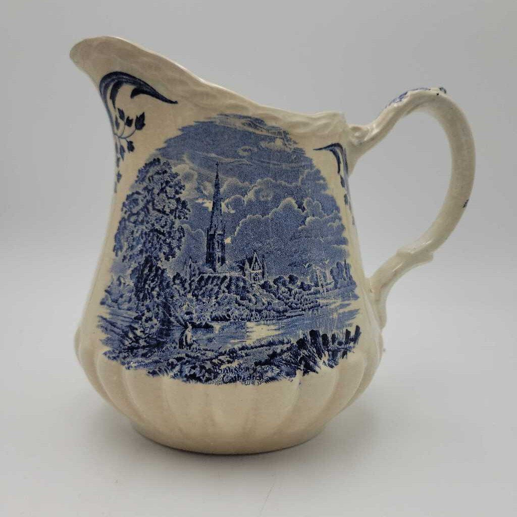 Blue Toile ironstone jug (BK)