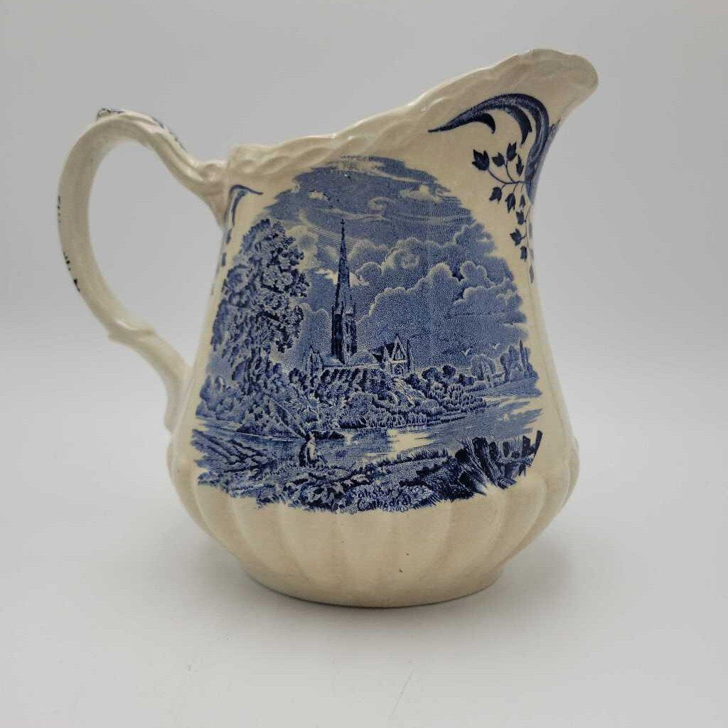 Blue Toile ironstone jug (BK)