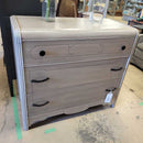 HB 1 Waterfall 3 drawer dresser. Custom paint and stain finish. Original hardware