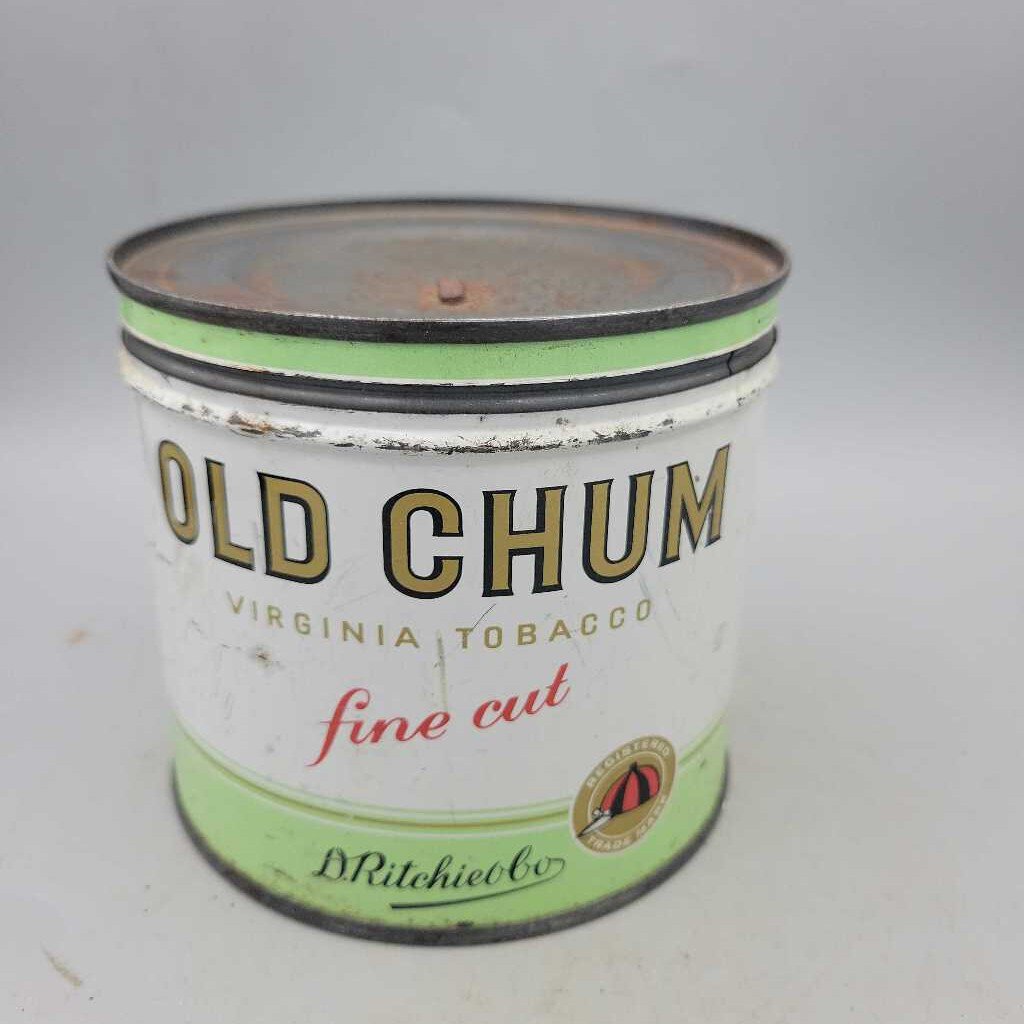 old chum tobacco tin 3) Vintage Tins - Chum, Players VINTAGE ADVERTISING EMPTY OLD CHUM