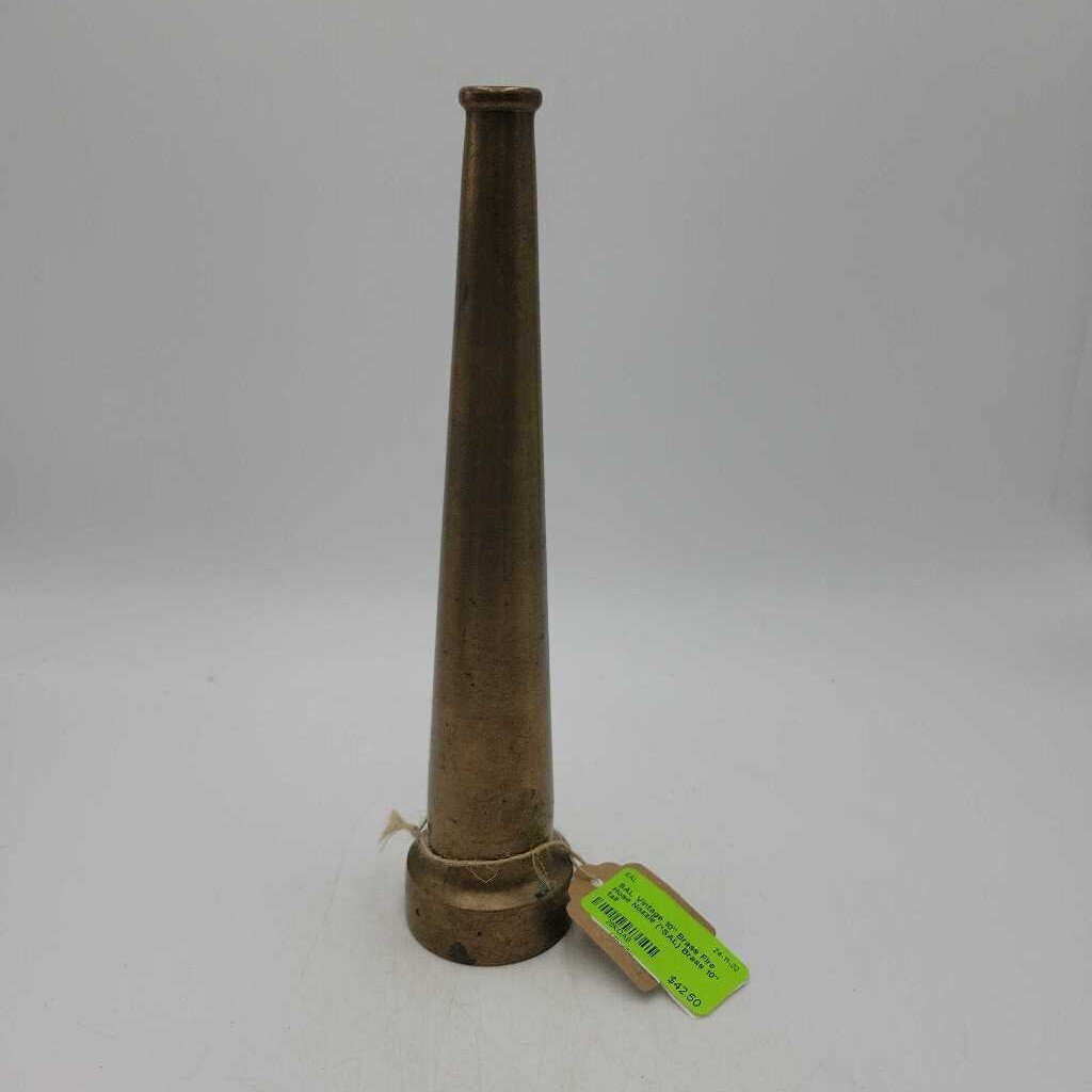 Vintage 10" Brass Fire Hose Nozzle (*SAL)