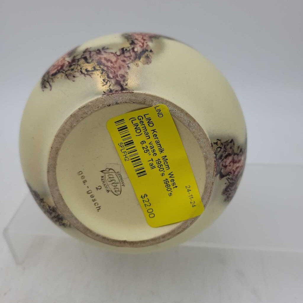 Keramik Mcm West German vase 1950's 1960's (LIND)