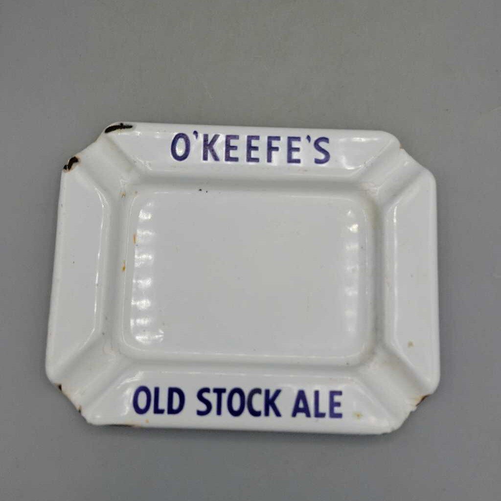 O'keefe's Old Stock Ale Porcelain Beer advertising ashtray (Jef)