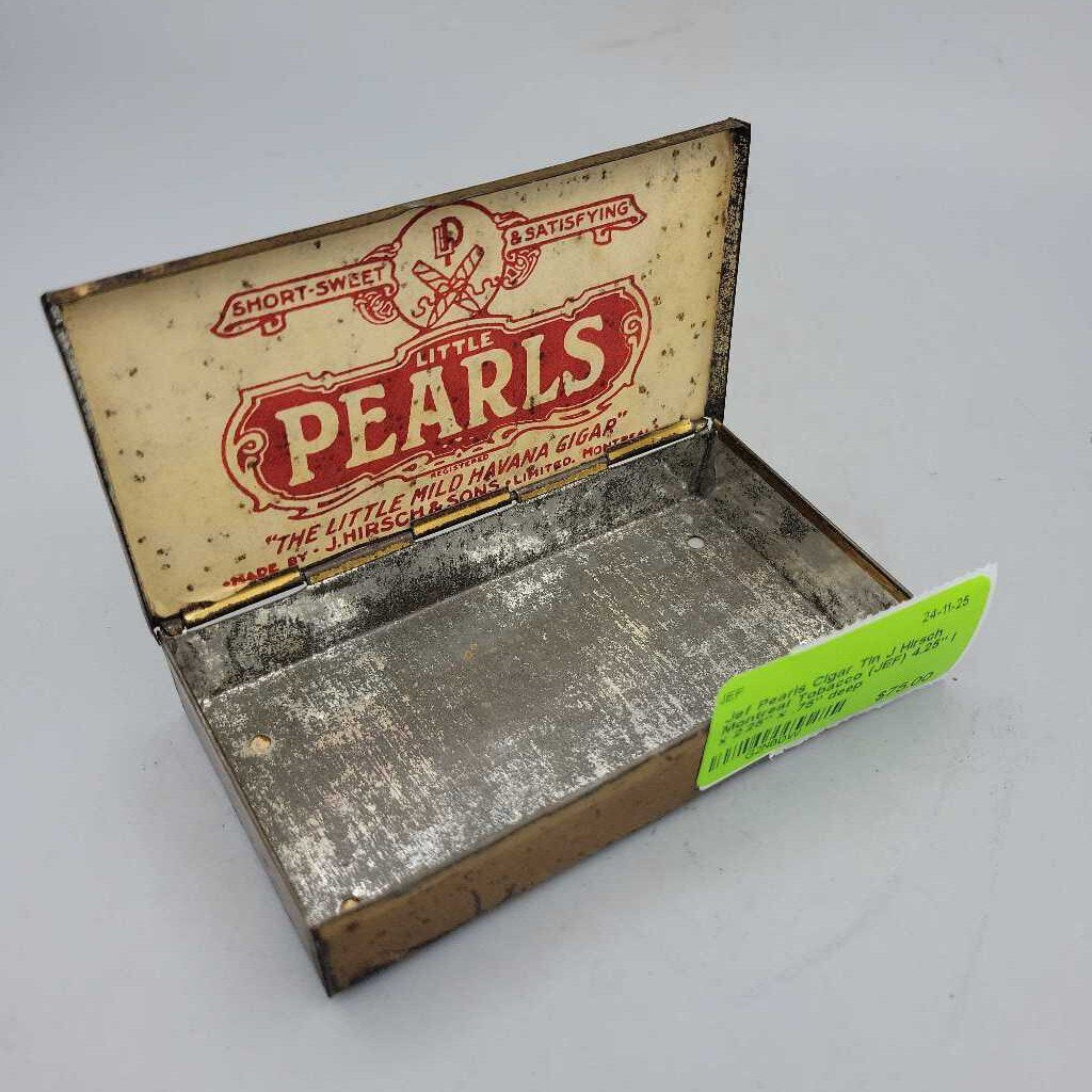 Pearls Cigar Tin J Hirsch Montreal Tobacco (JEF)