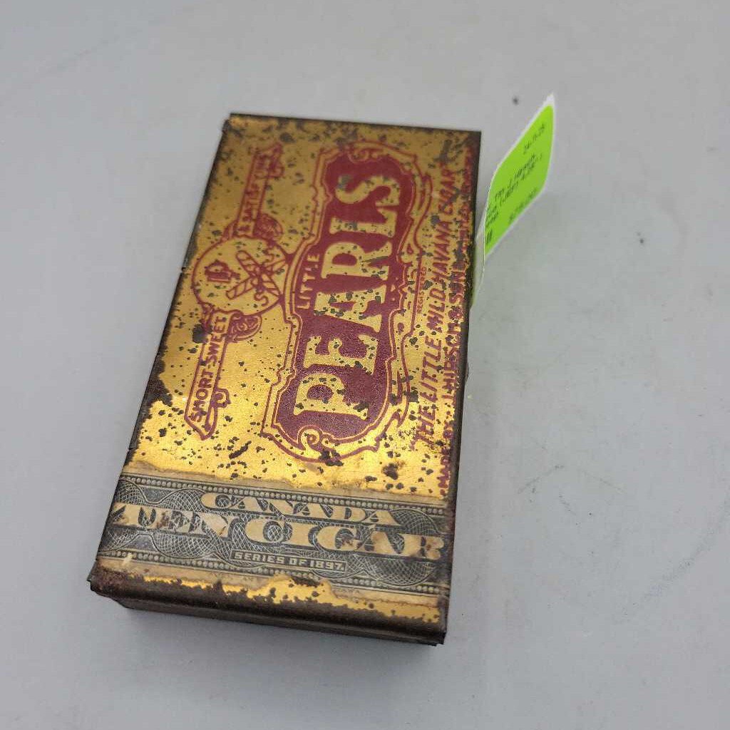 Pearls Cigar Tin J Hirsch Montreal Tobacco (JEF)