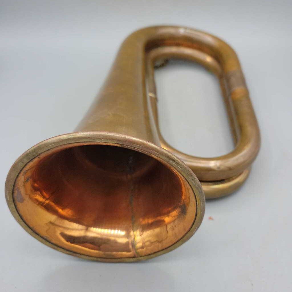 Vintage Copper & Brass Bugle (11" Long) (SAL)