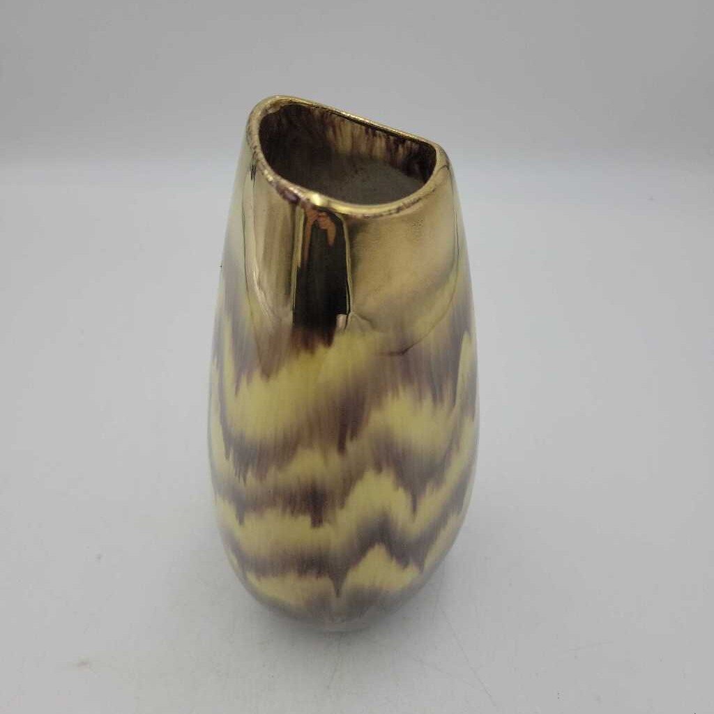 Yellow & brown West German vase (LIND)