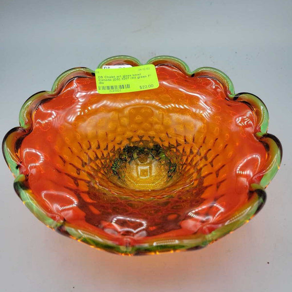 Chalet art glass bowl Canada (DS) 3207