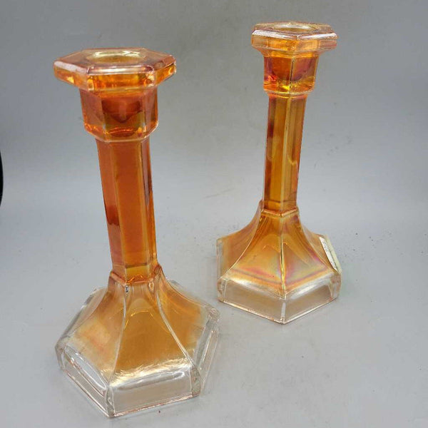 Imperial "Chesterfield" Marigold Candle sticks pair (DS) 3312