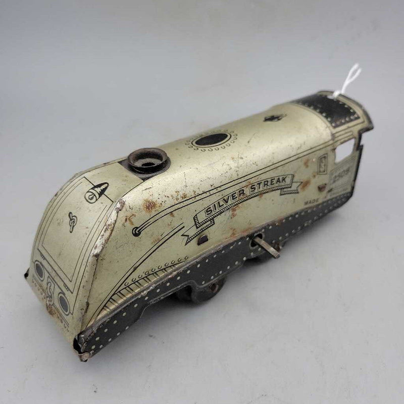 Vintage Silver Streak Tin Train Engine (JAS)