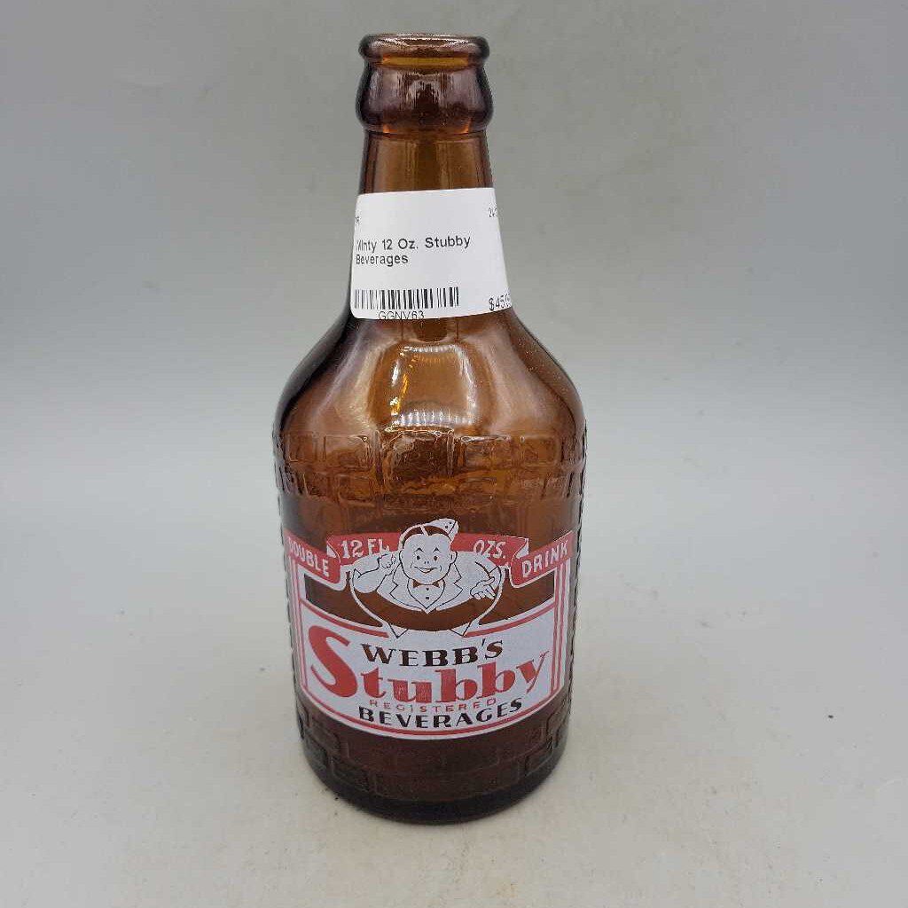 Minty 12 Oz. Stubby Beverages Soda Pop Bottle (DR)