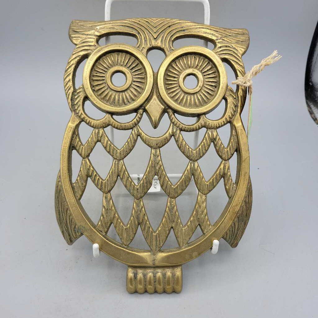 Brass Owl Trivet (0399)